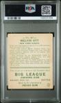 1933 Goudey Mel Ott #207 Baseball Card