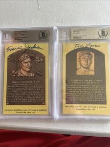 Ted Lyons & Francis Jackson HOF Plaque Postcards