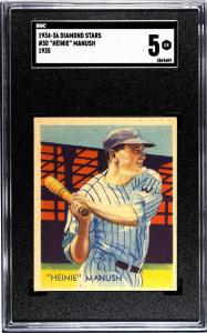 1934-36 Diamond Stars #30 Heinie Manush Card