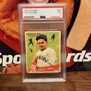 1934 Goudey Kiki Cuyler Cubs HOF PSA 3