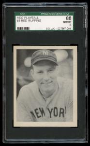 1939 Play Ball Red Ruffing Yankees Card SGC 88