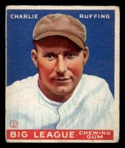 1933 Goudey Charlie Ruffing Baseball Card #56