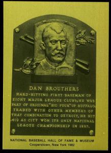Rare Dan Brouthers Hall of Fame Metallic Card