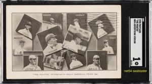 1908 Pittsburgh Pirates Postcard Honus Wagner Clarke