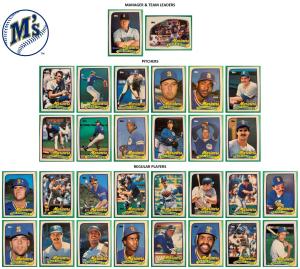 Seattle Mariners Topps Baseball Card Team Sets