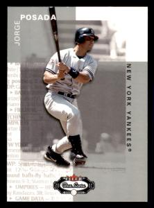2002 Fleer Box Score Jorge Posada Yankees Card