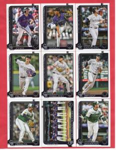 2025 Topps Colorado Rockies Team Set - 25 Cards