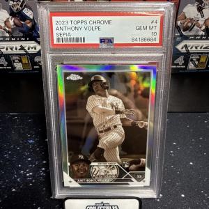 2023 Topps Chrome Anthony Volpe Sepia Refractor PSA 10