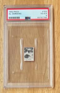 Al Simmons 1952 R423 #102 Sports Card - PSA 4