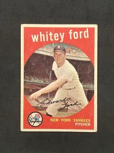 1959 Topps Whitey Ford New York Yankees Card