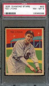 1935 Diamond Stars #43 Ted Lyons PSA 8