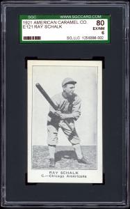 1921 E121-80 American Caramel Ray Schalk Card