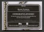 Roger Clemens 2022 Tops Sterling Quad Patch Auto