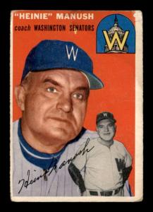 1954 Topps Heinie Manush Baseball Card