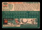 1954 Topps Heinie Manush Baseball Card