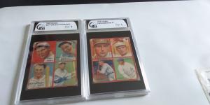 1935 Goudey Goose Goslin & Jim Bottomley Cards