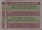 1976 Rookie Infielders: Randolph, McKay, Roys #592