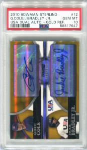 Gerrit Cole 2010 Bowman Sterling Gold Auto Rookie