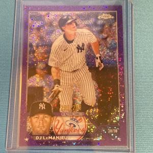 2023 Topps Chrome Purple Speckle DJ LeMahieu #153