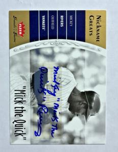 2006 Fleer "Mick The Quick" Mickey Rivers Auto
