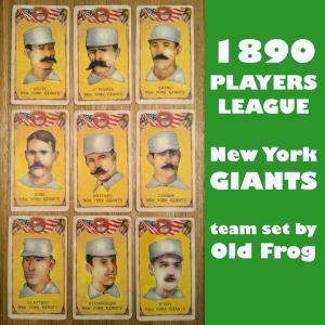 Old Frog 1890 New York Giants 9 Card Set