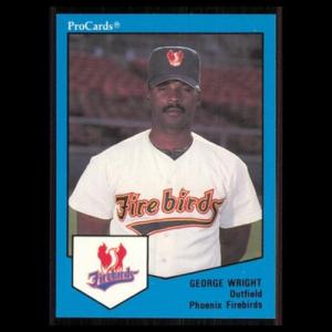George Wright 1989 ProCards Phoenix Firebirds Card