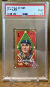 1911 T205 Cy Young Gold Border PSA 2 Card