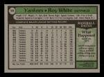 1979 Topps Yankees #19 Roy White Card