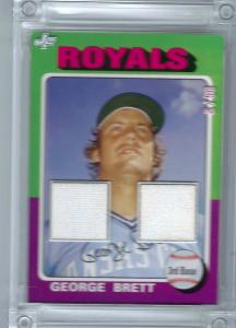 George Brett 1975 Topps Game Used Jersey 2/50