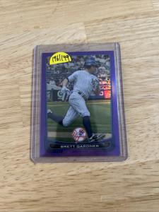 2012 Bowman Chrome Brett Gardner Purple Refractor Card