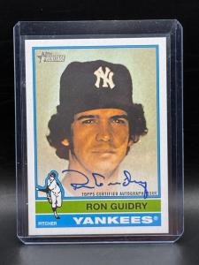2025 Topps Heritage Ron Guidry Auto Card #ROA-RG