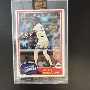 2022 Topps Archives Willie Randolph Autograph Card
