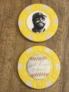 Dave Parker Signed Poker Chip Souvenir Card