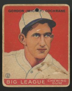 1933 Goudey Mickey Cochrane #76 Baseball Card