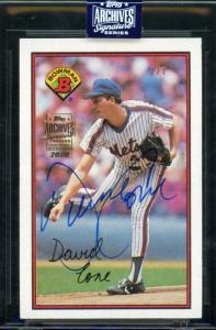 2020 Topps Archives David Cone Auto Card 2/7