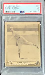 Carl Hubbell 1940 Play Ball #87 HOF Card