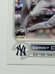 2022 Topps Gerrit Cole SP Variation Yankees Card
