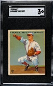 1933 Goudey Gabby Hartnett Baseball Card #202
