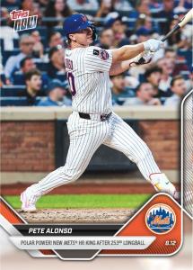 Pete Alonso 2025 Topps NOW Home Run King Card