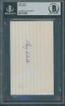 Ray Schalk Signed Index Card - Beckett Autograph