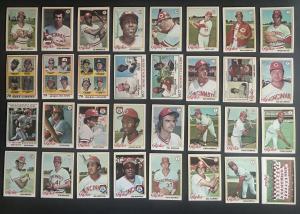 1978 Topps Cincinnati Reds Complete Team Set