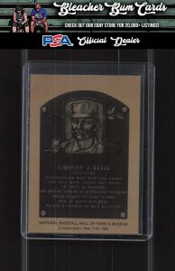 Tim Keefe 1981-89 Hall of Fame Metallic Plaques