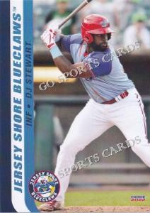 DJ Stewart 2022 BlueClaws Rookie Card Philadelphia Phillies