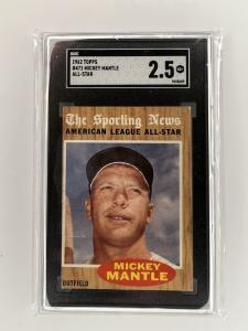 1962 Topps Mickey Mantle All Star Card #471