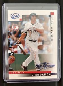 2003 Leaf Johnny Damon #21 Press Proof Blue /50