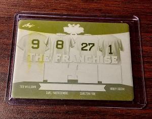 Ted Williams 1/1 Leaf Printing Plate Card