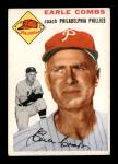 1954 Topps Earle Combs Baseball Card #183
