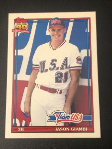 1991 Topps Jason Giambi Rookie Card #45T