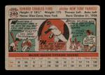 1956 Topps Whitey Ford #240 Baseball Card