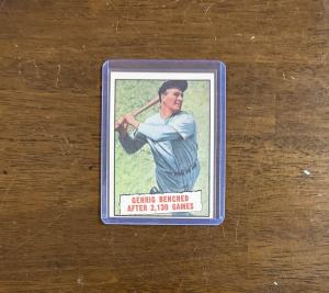 1961 Topps Lou Gehrig Baseball Card #405